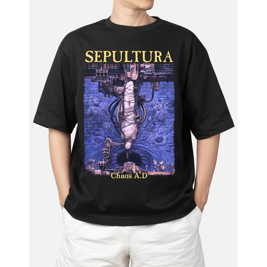 KAOS T-SHIRT SEPULTURA CHAOS | TAG MERCHCONS | BOOTLEG | KAOS BAND | KAOS METAL | KAOS MUSIK