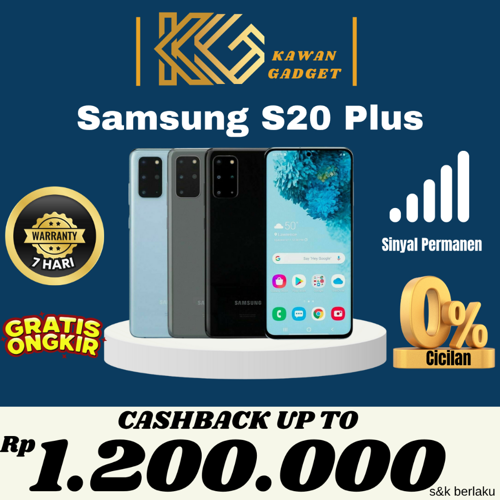SEIN Samsung Galaxy S20 Plus | S20+ 8/128GB Second Fullset Original Resmi Indonesia
