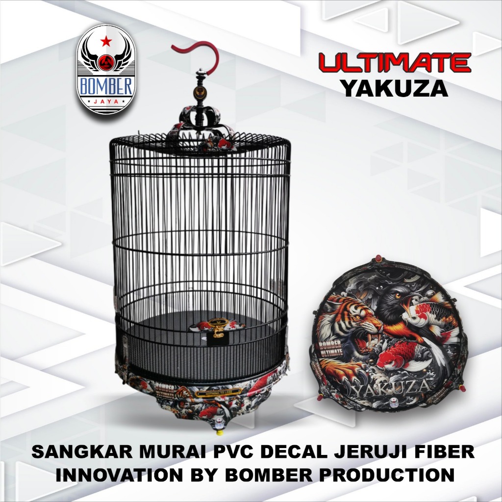 BOMBER Sangkar Murai No. 2 PVC Decal Jeruji Fiber YAKUZA