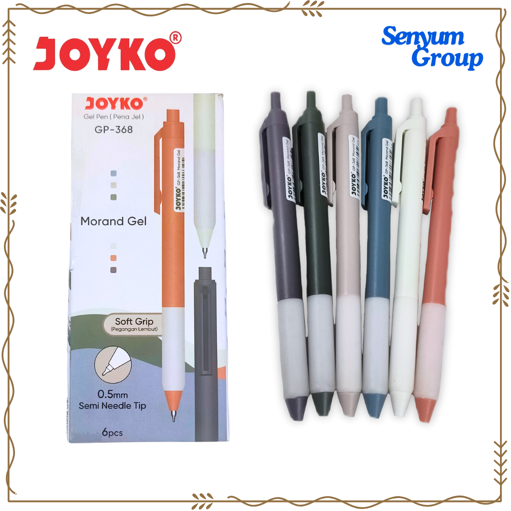 

JOYKO GP-368 Pulpen Gel 0.5mm MORAND gel | Smooth Writing | Tinta Hitam