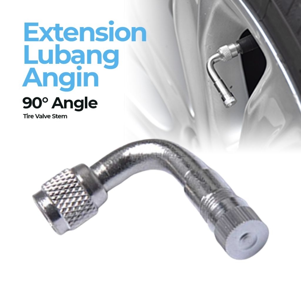 Extension Adaptor Pentil Ban Mobil Motor Sepeda 90°