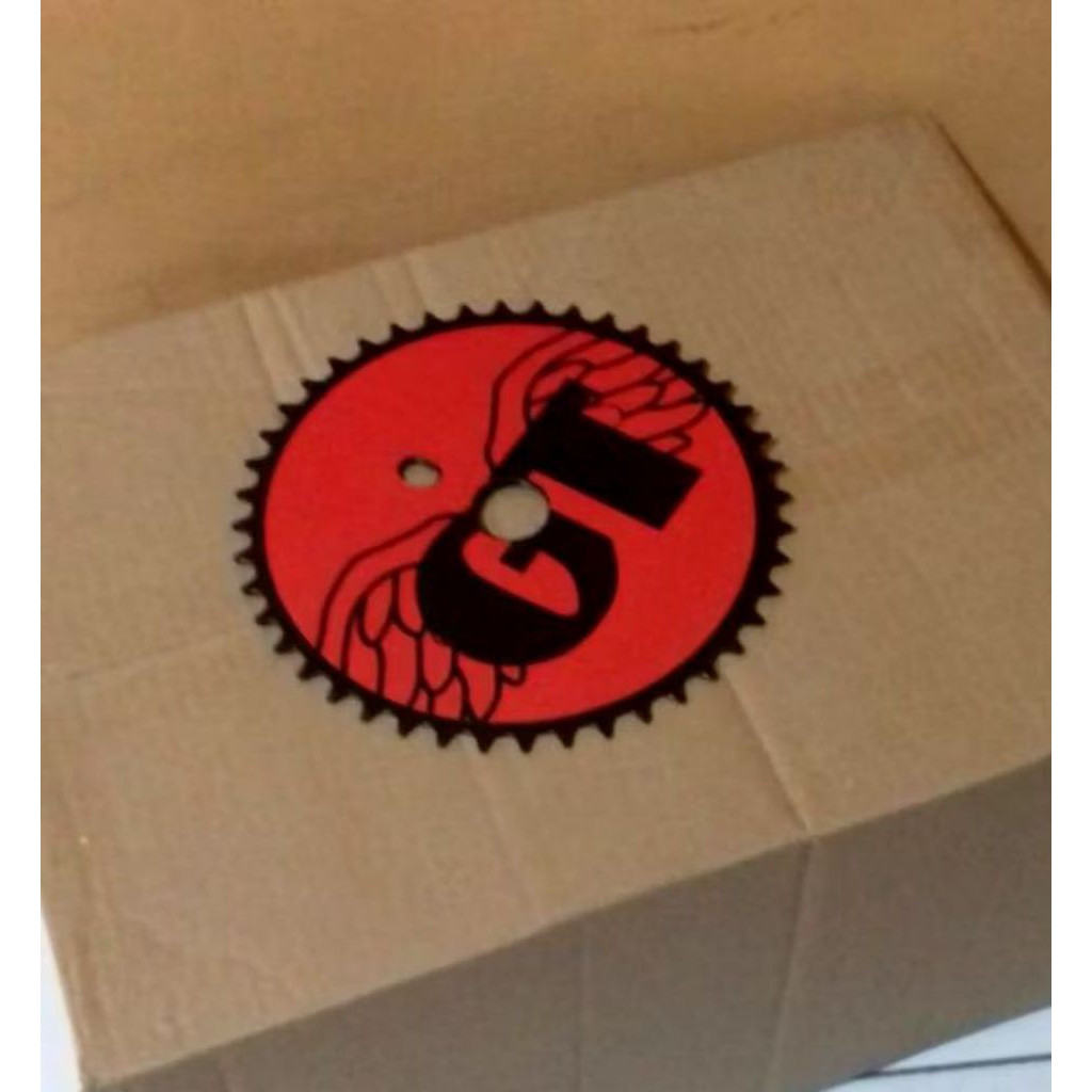 decal stiker piringan chainring bmx 44 T GT siap tempel