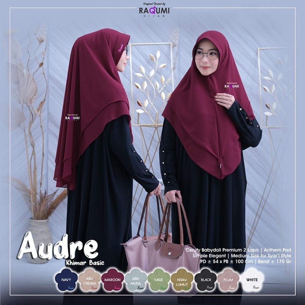 AUDRE KHIMAR BASIC ORI RAQUMI HIJAB
