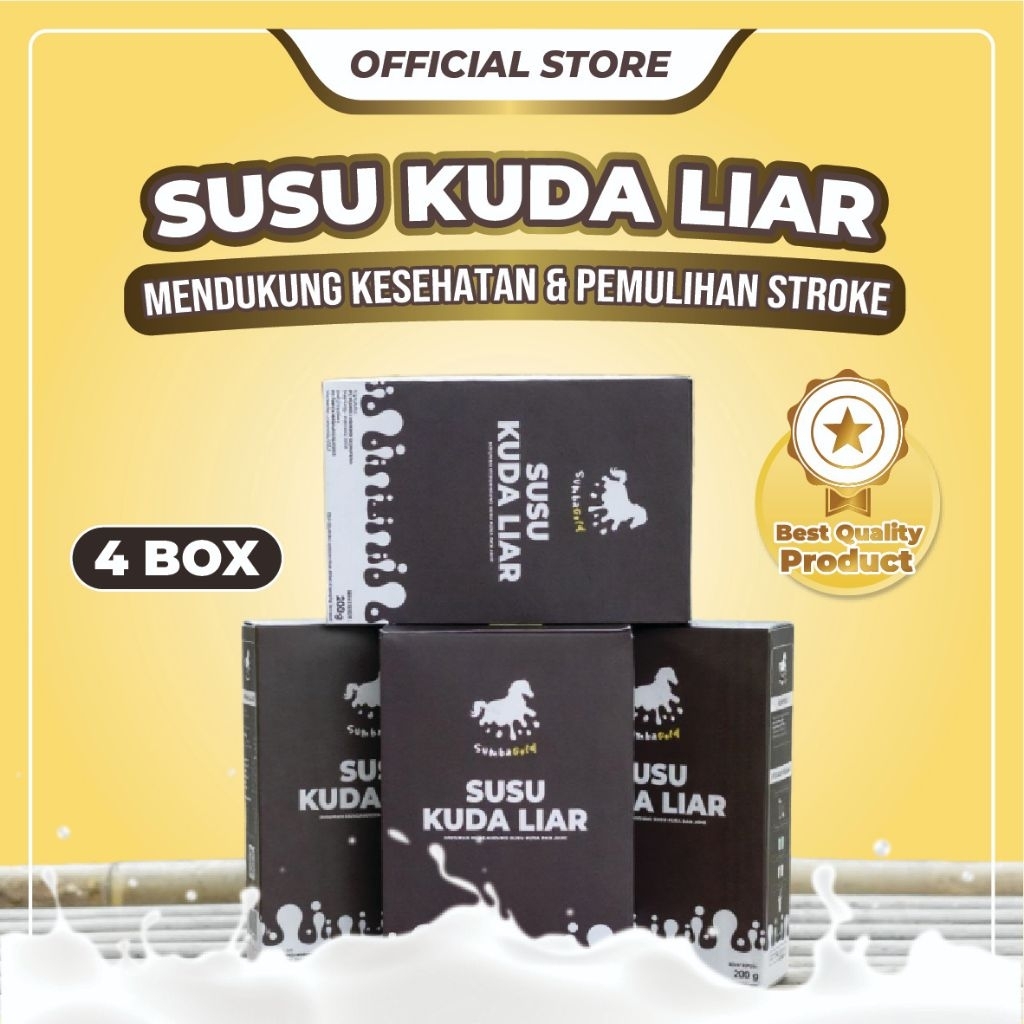

SumbaGold Susu Kuda Liar Bubuk Untuk Kesehatan Spesial Bundling 4 Box Ampuh Atasi Gejala Stoke, Sakit Kepala Berlebih, Hipertensi, Kesulitan Menelan dan Berbicara, Sulit Konsentrasi, Wajah Turun atau Perot Aman BPOM