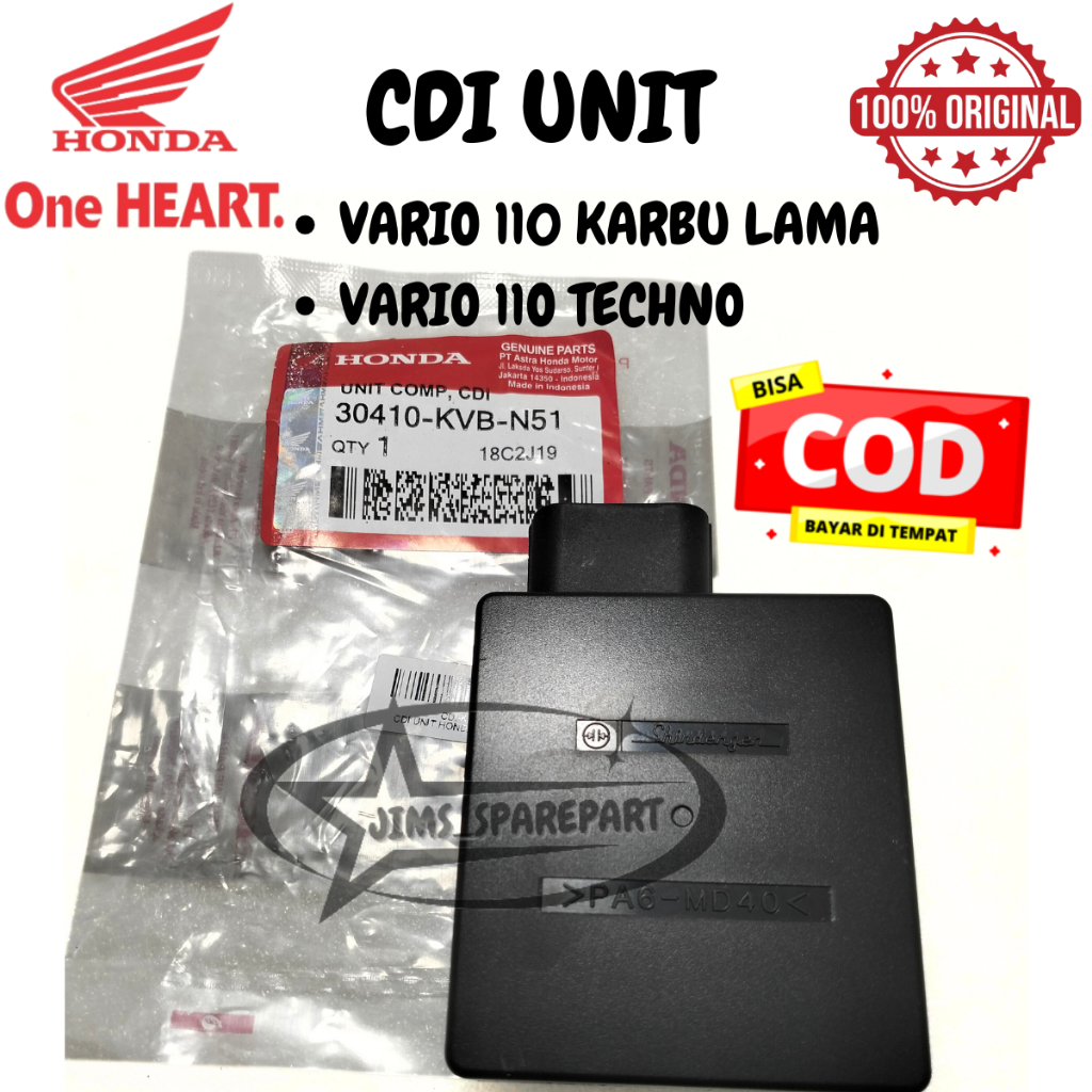 CDI UNIT HONDA KVB VARIO 110 KARBU LAMA TECHNO KUALITAS ASLI AHM ORI HGP HONDA