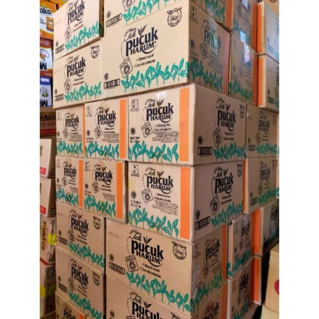 

satu 1 dus Teh Pucuk isi 24 botol ukuran 350ml