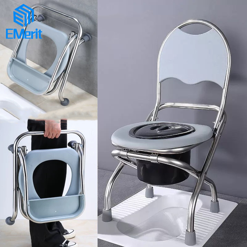 Kursi Toilet Kursi Toilet Lipat Kursi Toilet Praktis Kursi Toilet Untuk Orang Tua atau Ibu Hamil