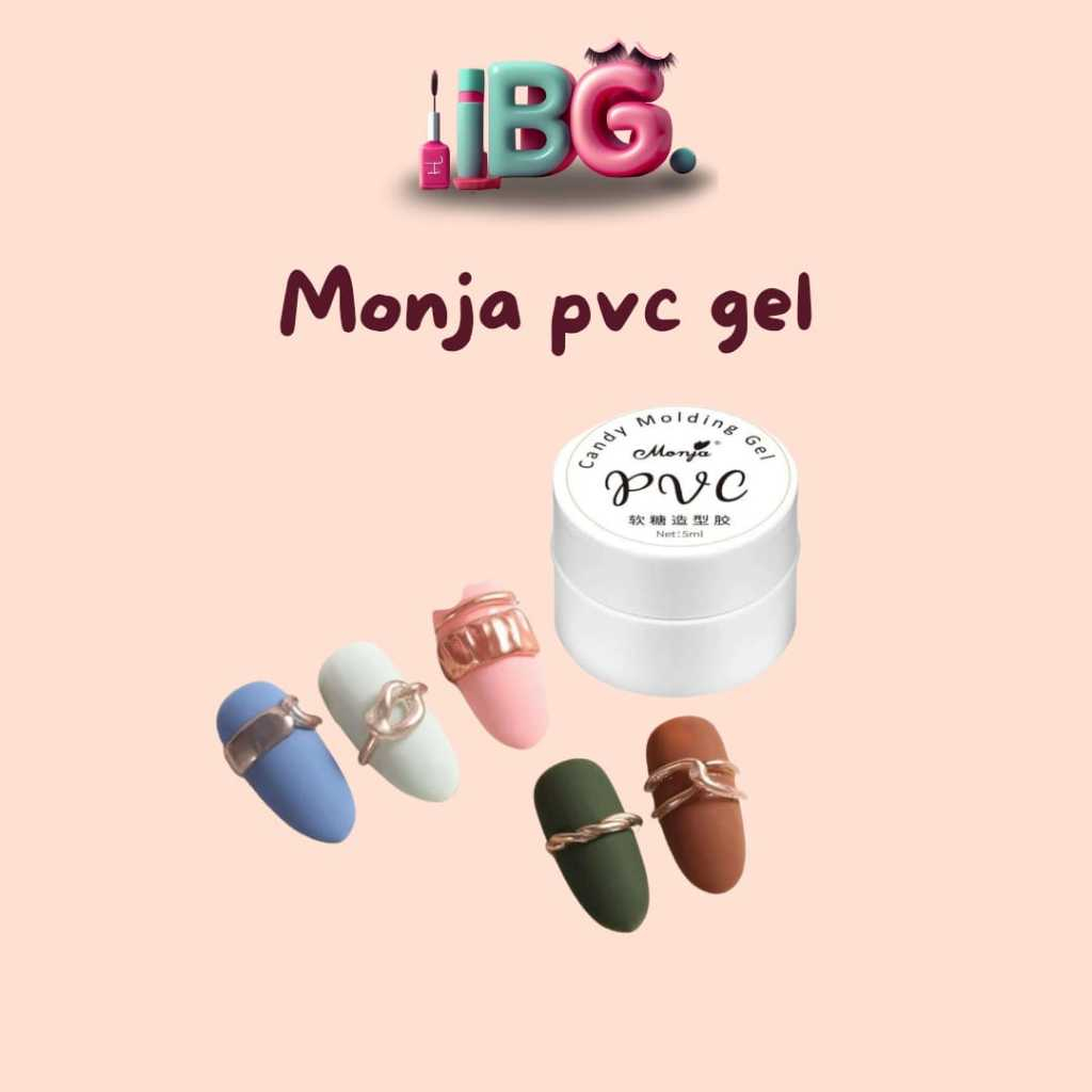 Monja PVC Gel Monja Carving Gel Monja Embossed Gel PVC Gel Untuk 3D Dan Emboss Gel Emboss Nail Art