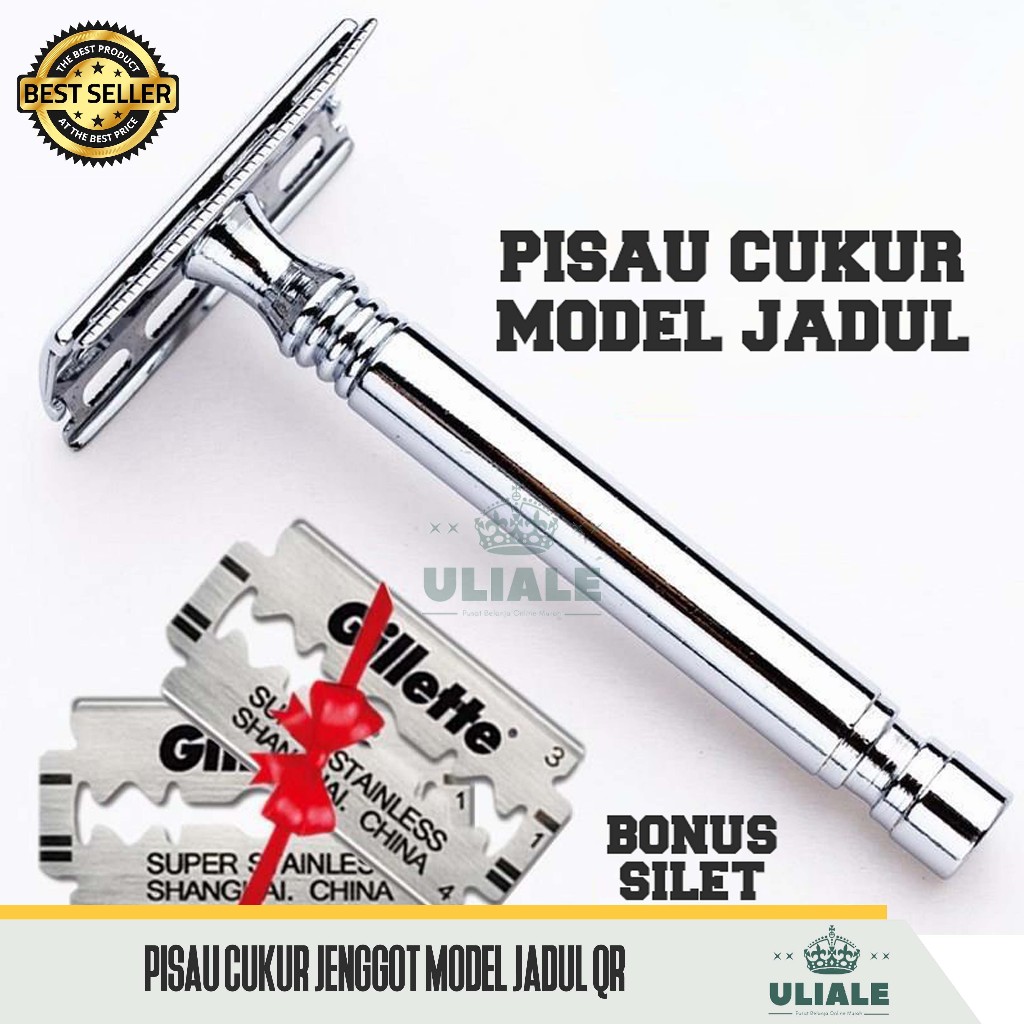 Pisau Cukur Kumis Pisau Cukur Jenggot Razor Model Jadul Isi Silet QR1