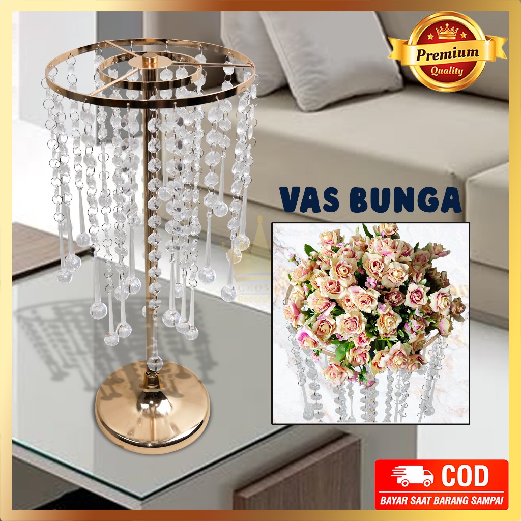 (CROWN) VAS BUNGA STANDING LOLIPOP | DEKORASI PELAMINAN | DECOR WEDDING SURABAYA | HIASAN MEJA MEWAH