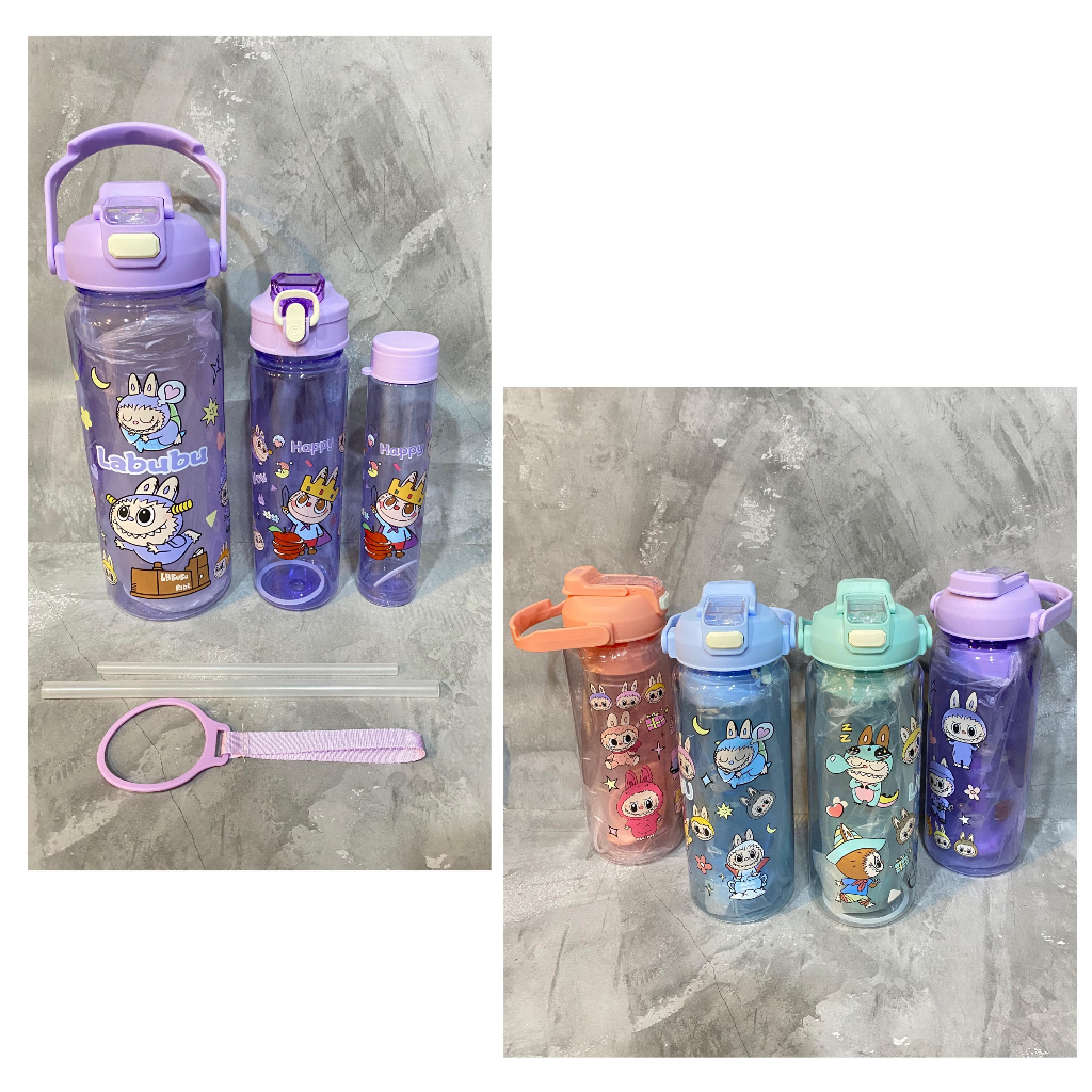 Botol Minum Anak Botol Minum Labubu 3 in 1 Tempat Minum Beranak Botol Beranak 3 in 1 Botol Minum Ana