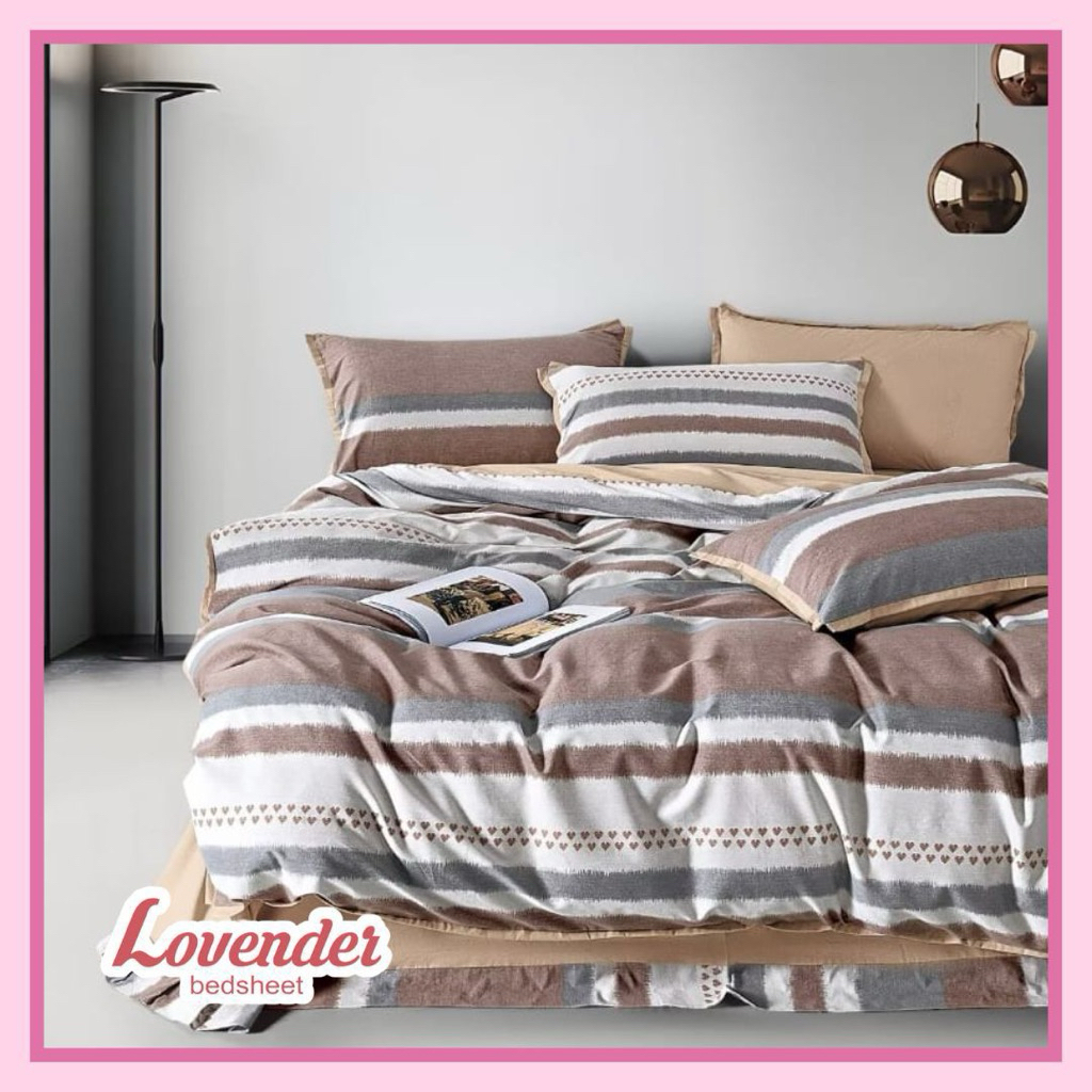 Kain sprei Katun Jepang "abstrak / garis "