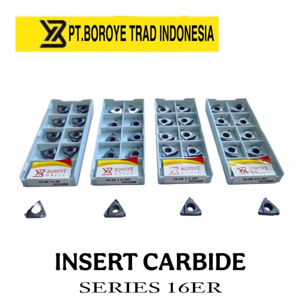 INSERT CARBIDE 16ER 1 | 16ER 2 | 16ER 3 | 16ER14W | 16ER AG XD5008 / INSERT CUTTING TOOL BOROYE ( PE