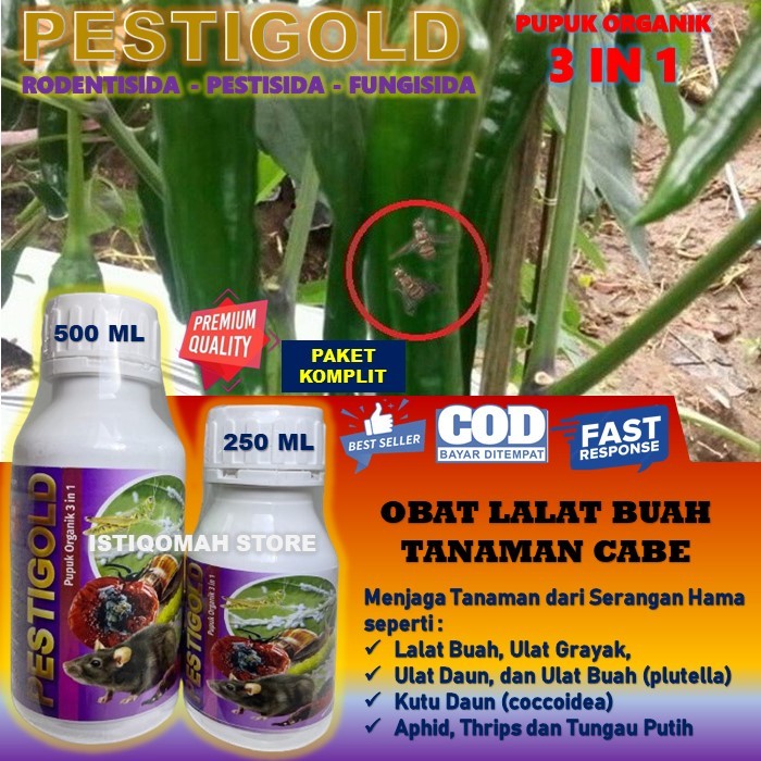 PESTIGOLD 500ML Obat Hama Lalat Buah Cabe Paling Ampuh – Pembasmi Lalat Buah dan Pengusir Serangga P