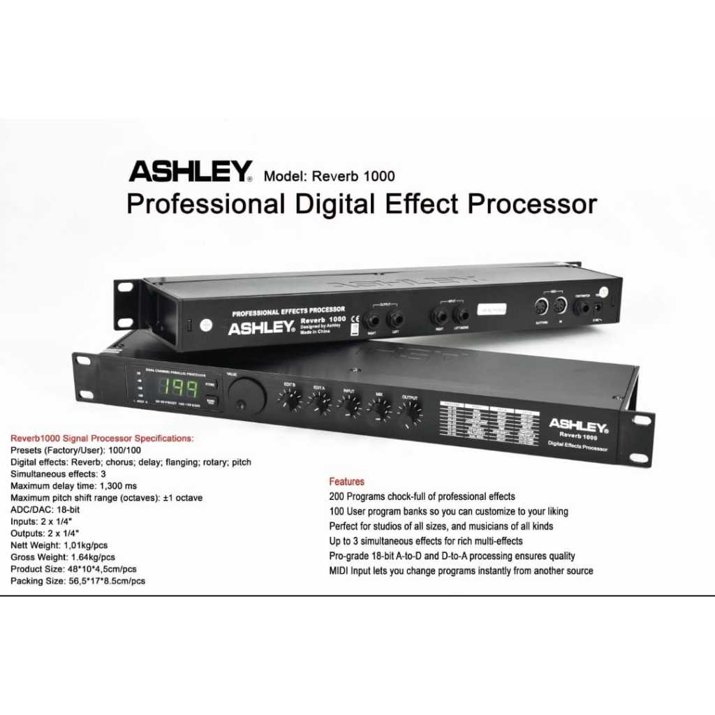 Effect Vokal ASHLEY Reverb 1000 GARANSI RESMI EFFECT VOCAL
