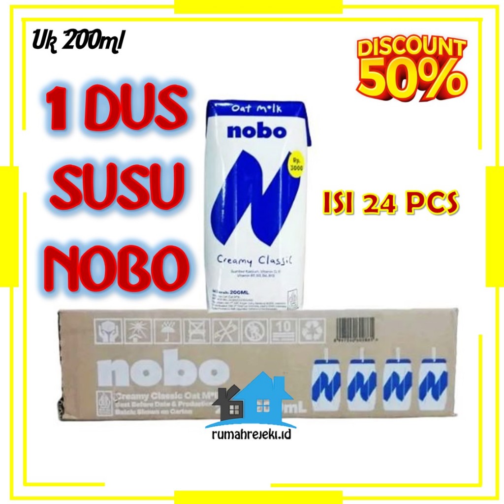 

Susu Nobo Grosir / Susu Nobo Murah / Susu Nobo 1 Karton / Susu Nobo Oat Milk Creamy Classic 200 ml
