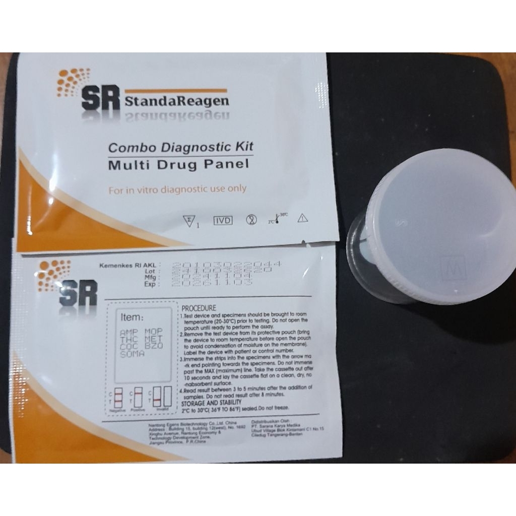 alat tes narkoba/drug-7 parameter soma merk SR free pot urin eceran