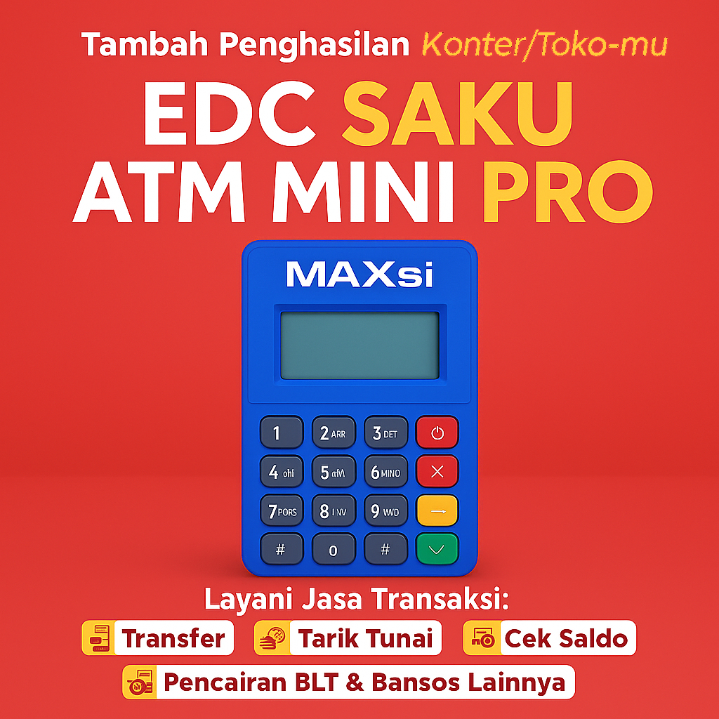 Mesin EDC Portabel ATM Mini - Alat Tarik Tunai ATM dan Bansos PKH