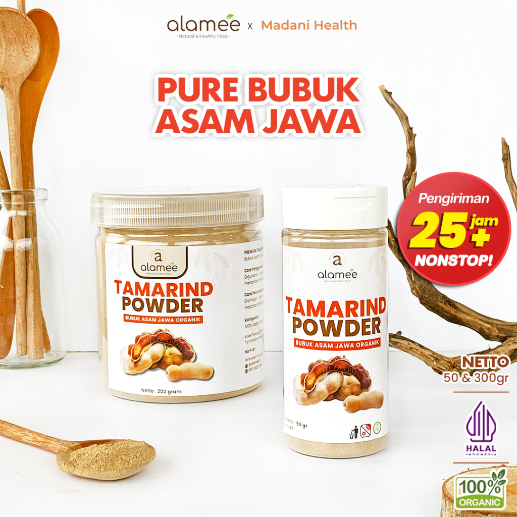 

ALAMEE Bubuk Asam Jawa Tamarind Seasoning Poweder Murni Tanpa Campuran Bumbu Masakan Dapur 300gr