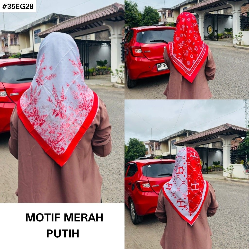 JILBAB MOTIF MERAH PUTIH