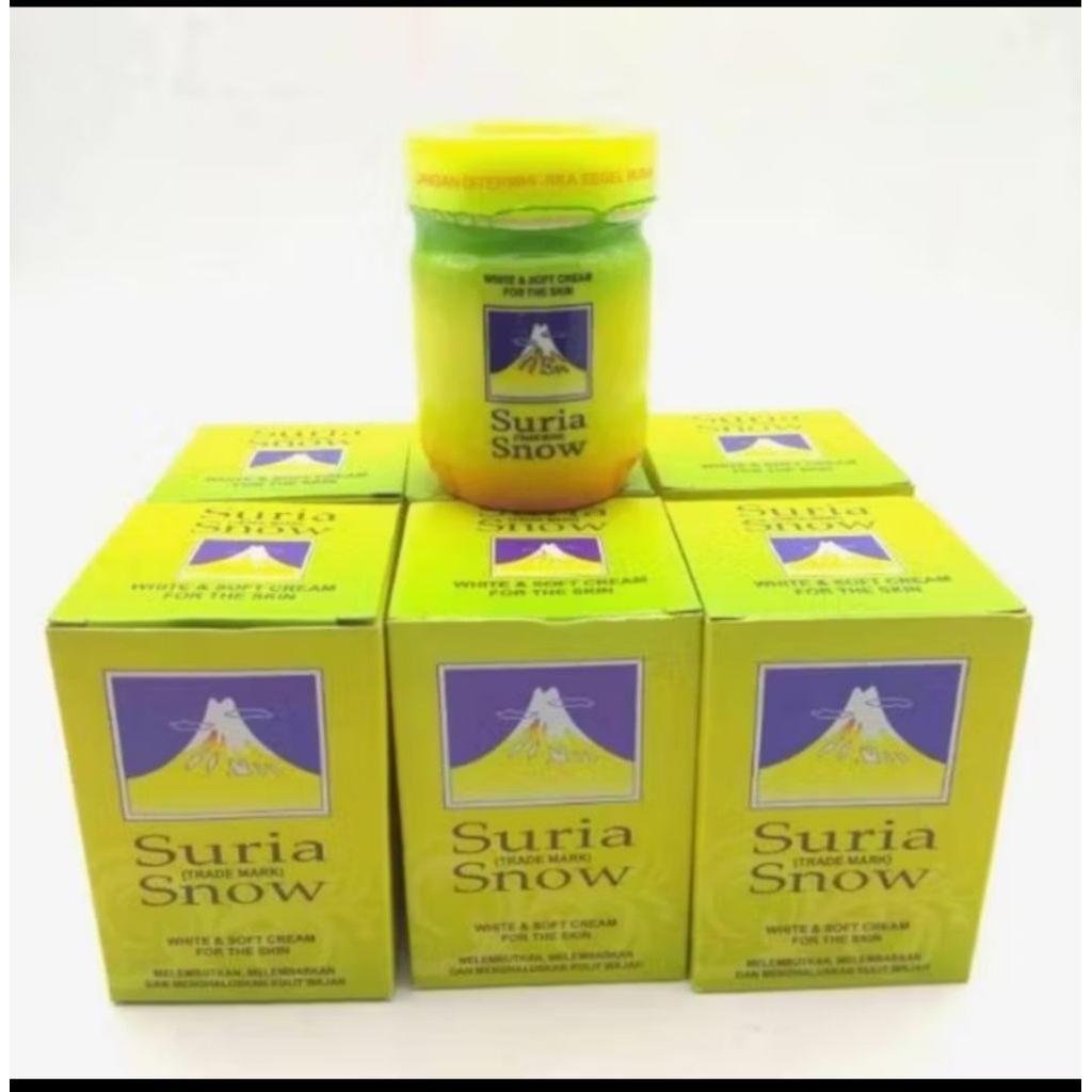 [ 6 PCS ] SURIA SNOW CREAM 60 gr/ Pelembab Wajah/ Suria Snow Hazeline