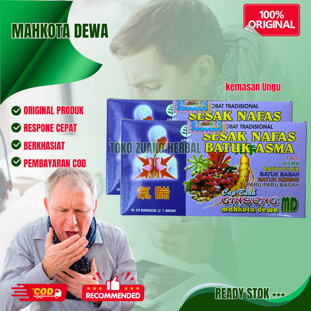 

Mahkota Dewa Herbal Kemasan Ungu Ampuh Sesak Nafas Batuk