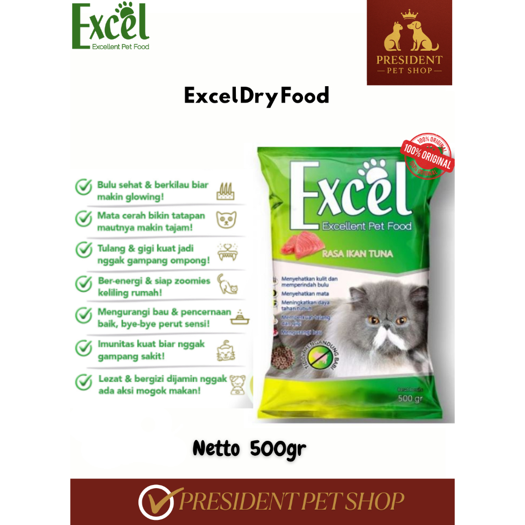 Makanan Kucing Dry Food - Excel Dry Food 500gr
