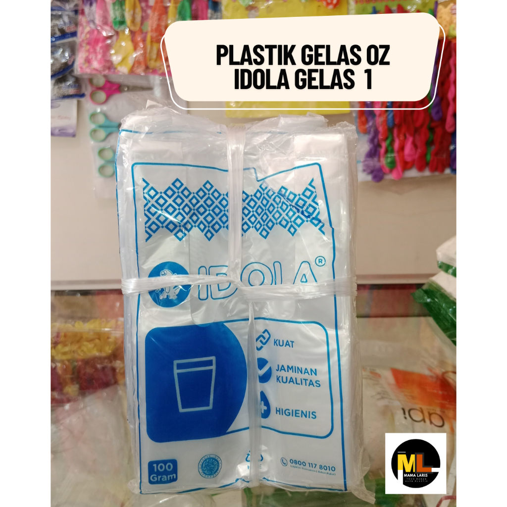 Plastik Pop Ice Untuk 1 Cup Merk Idola Warna Bening / Plastik Tebal