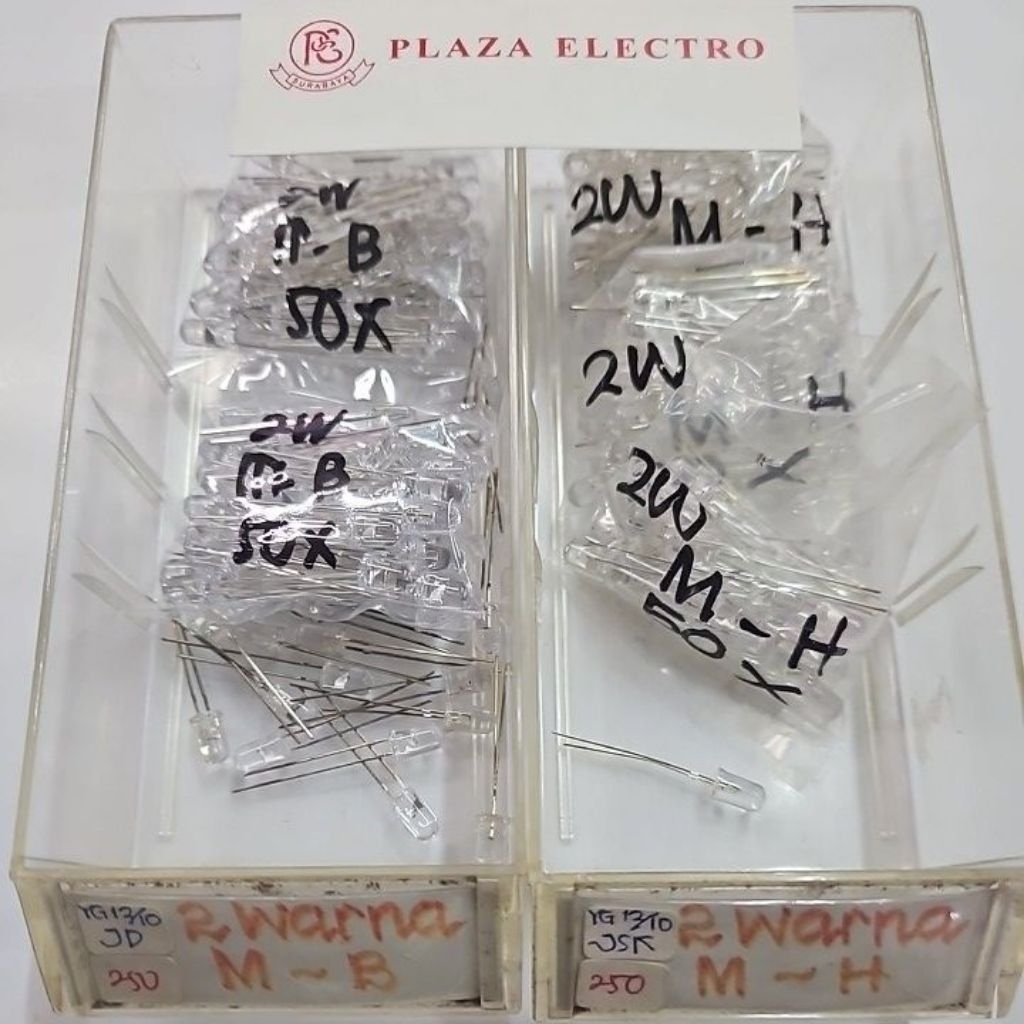 LAMPU LED 5MM 5 MM 2 WARNA MERAH - BIRU / MERAH - HIJAU