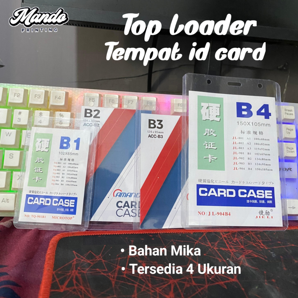 

Toploader Photocard Top Loader Foto Card NameTage Id Card Case Mika B1 B2 B3 B4