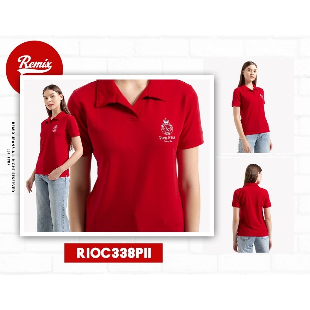 304 REMIX KAOS KRAH MERAH PUTIH WANITA DEWASA 304025