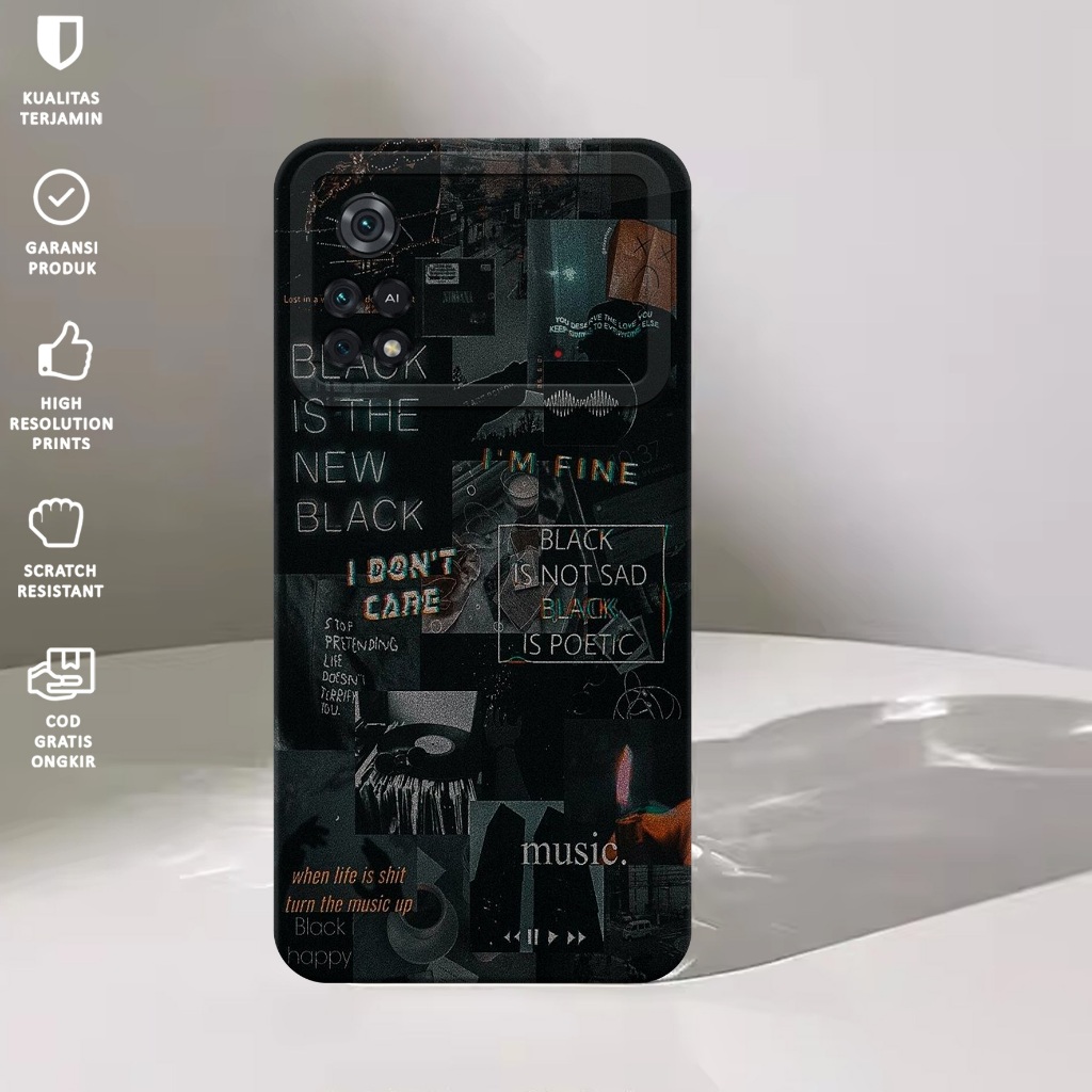 CASE XIAOMI POCO M4 PRO - Softcase Xiaomi Poco M4 Pro Motif Aesthetic - Case Pro Camera - Case Hp Po