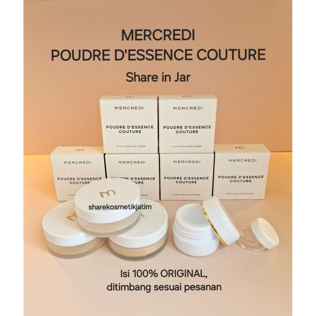 (Share in Jar) Mercredi Poudre D'Essence Couture | Mercredi Loose Powder | Bedak Tabur Mercredi Shar