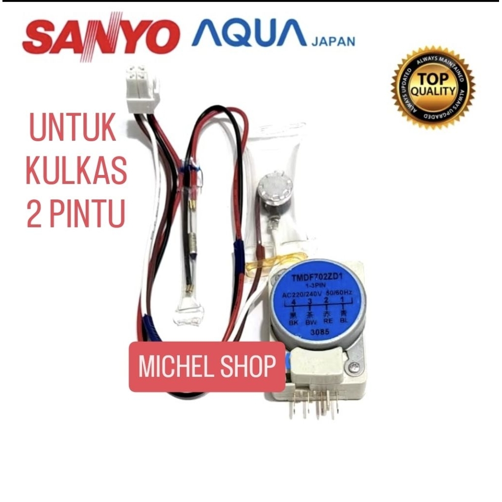 TIMER KULKAS SANYO AQUA 2 PINTU ORI SET LENGKAP