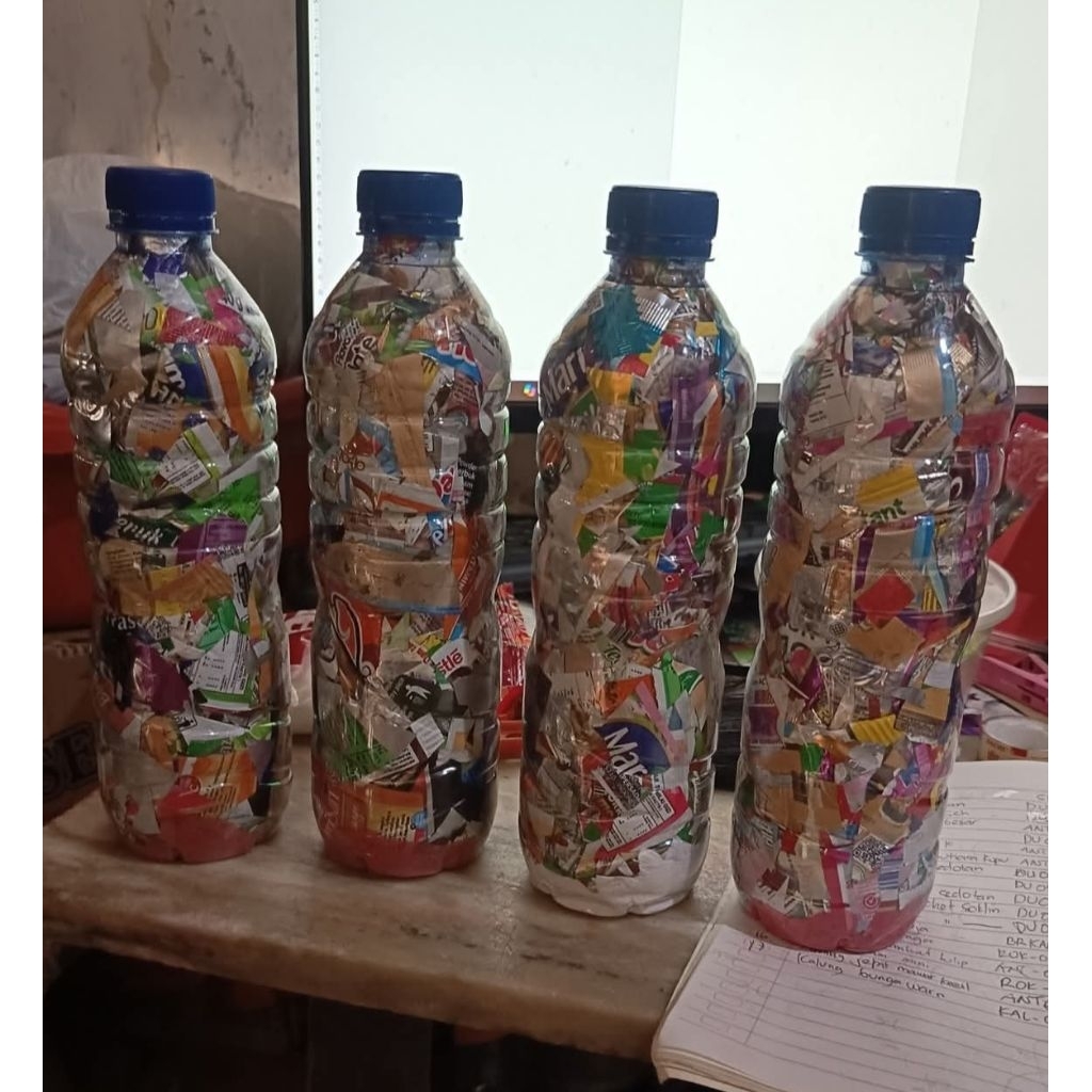 

Ecobrick / Ekobrik botol Aqua/le mineral 600ml