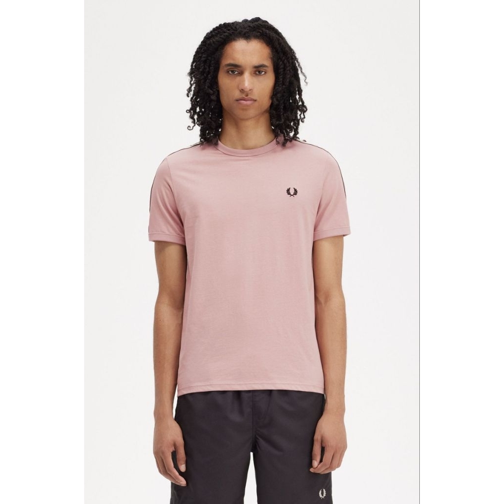 Fred Perry Contrast Taped Ringer T-Shirt Dusty