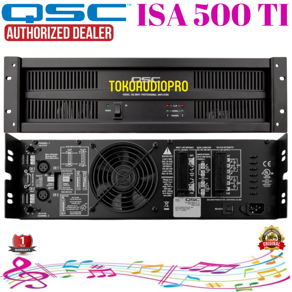 Power QSC ISA-500Ti 2-Channel Power Amplifier Original qsc500ti