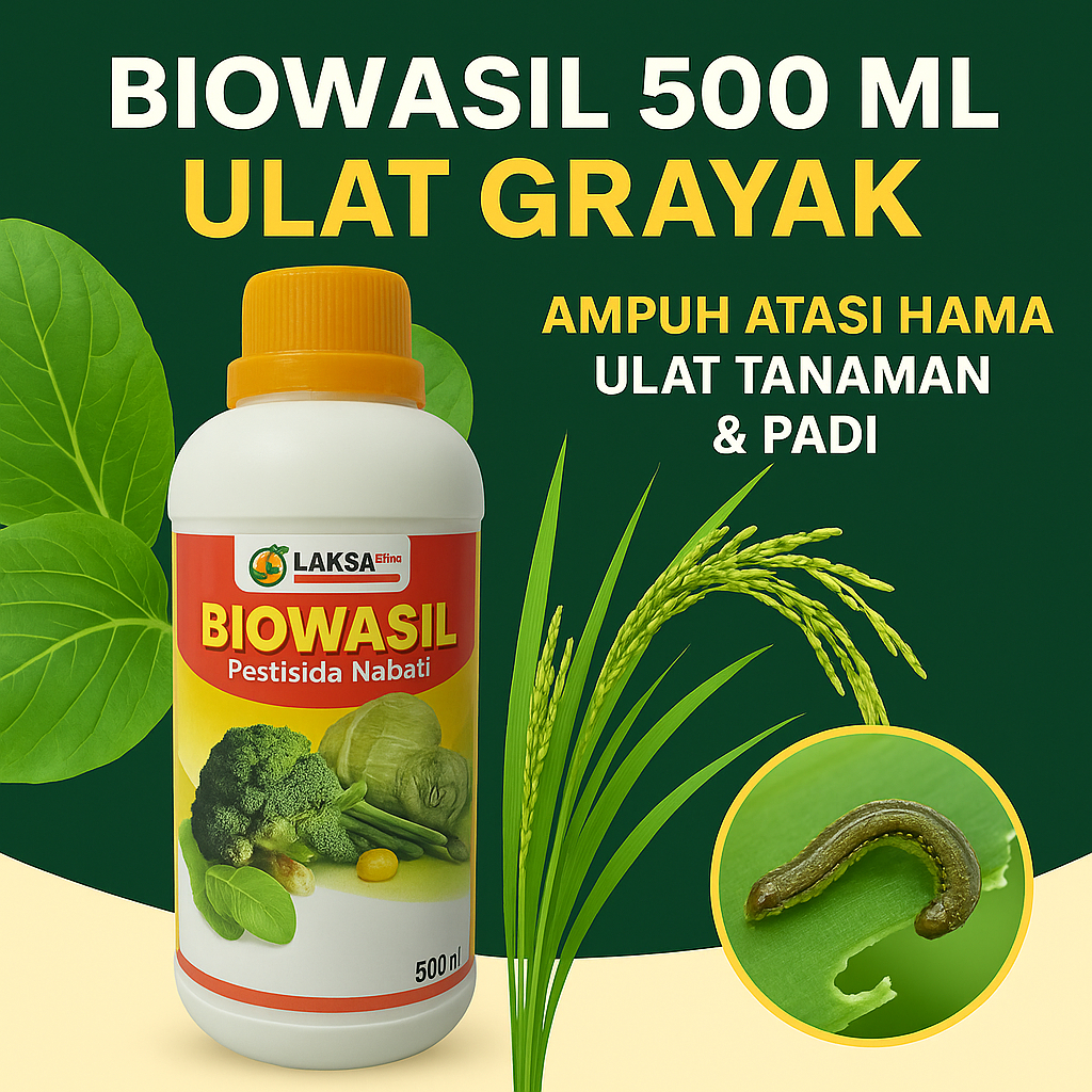 BIOWASIL 500 ML – Pestisida Nabati Ulat Grayak | Ampuh Atasi Hama Ulat Tanaman & Padi