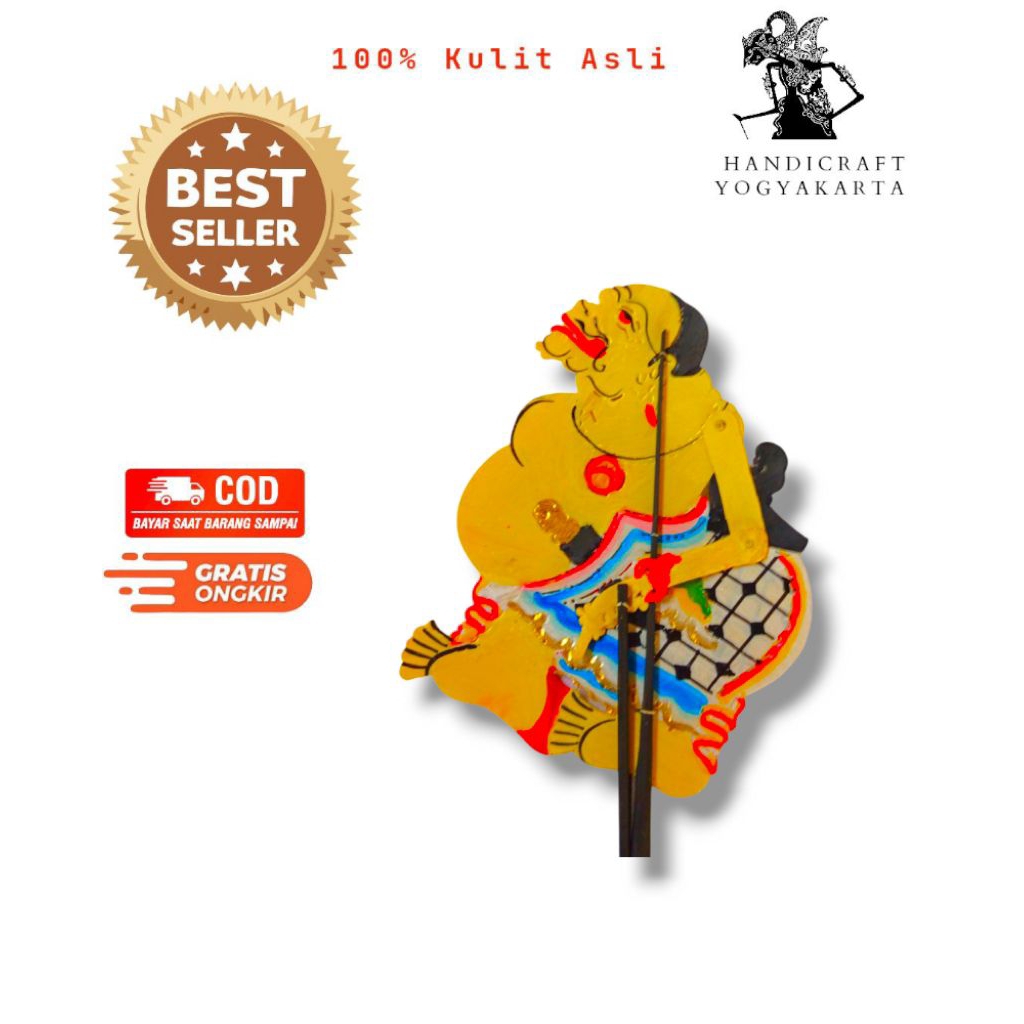 semar kerajinan tangan hiasan dinding pajangan wayang kulit asli sapi punokawan