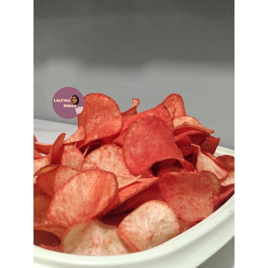 

Keripik Singkong • Keripik Singkong Pedas • Singkong Pedas Kering • Singkong Pedas • Keripik Singkong Balado • Singkong Balado Pedas • Cemilan Pedas • Cemilan Singkong • Cemilan Renyah • Cemilan Gurih • Keripik Singkong 60gr, 125gr,200gr,500gr