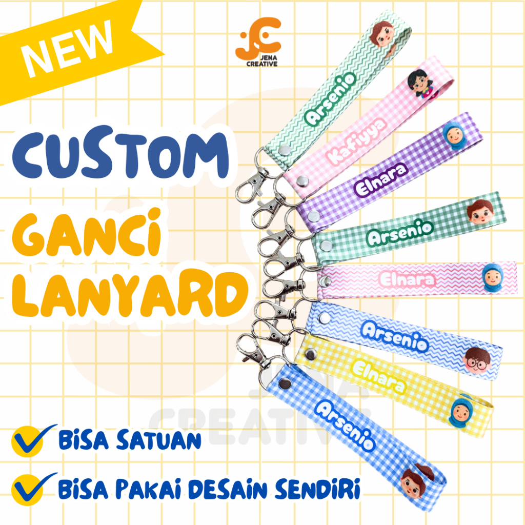 

Custom Keychain Lanyard | Gantungan Kunci Lanyard | Custom Lanyard Ganci | Keychain Snaphook