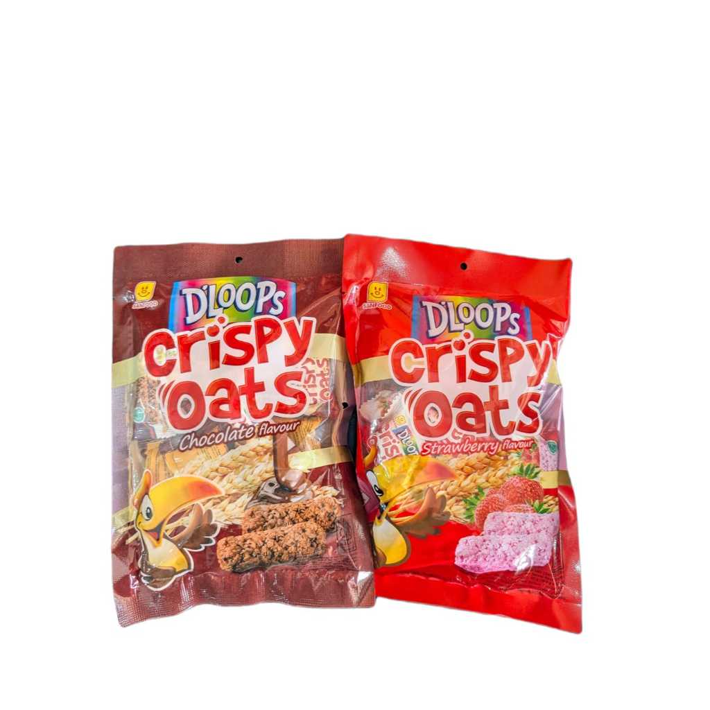 

Dloops Crispy Oats 200gr 10pcs Strawberry and Chocolate Flavor