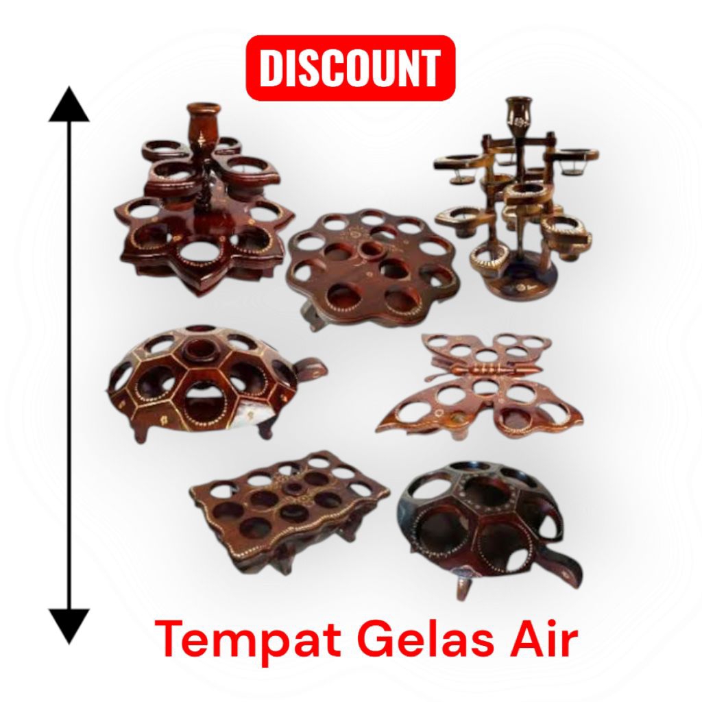 Tempat Wadah Minuman Air Aqua Gelas Hiasan Meja