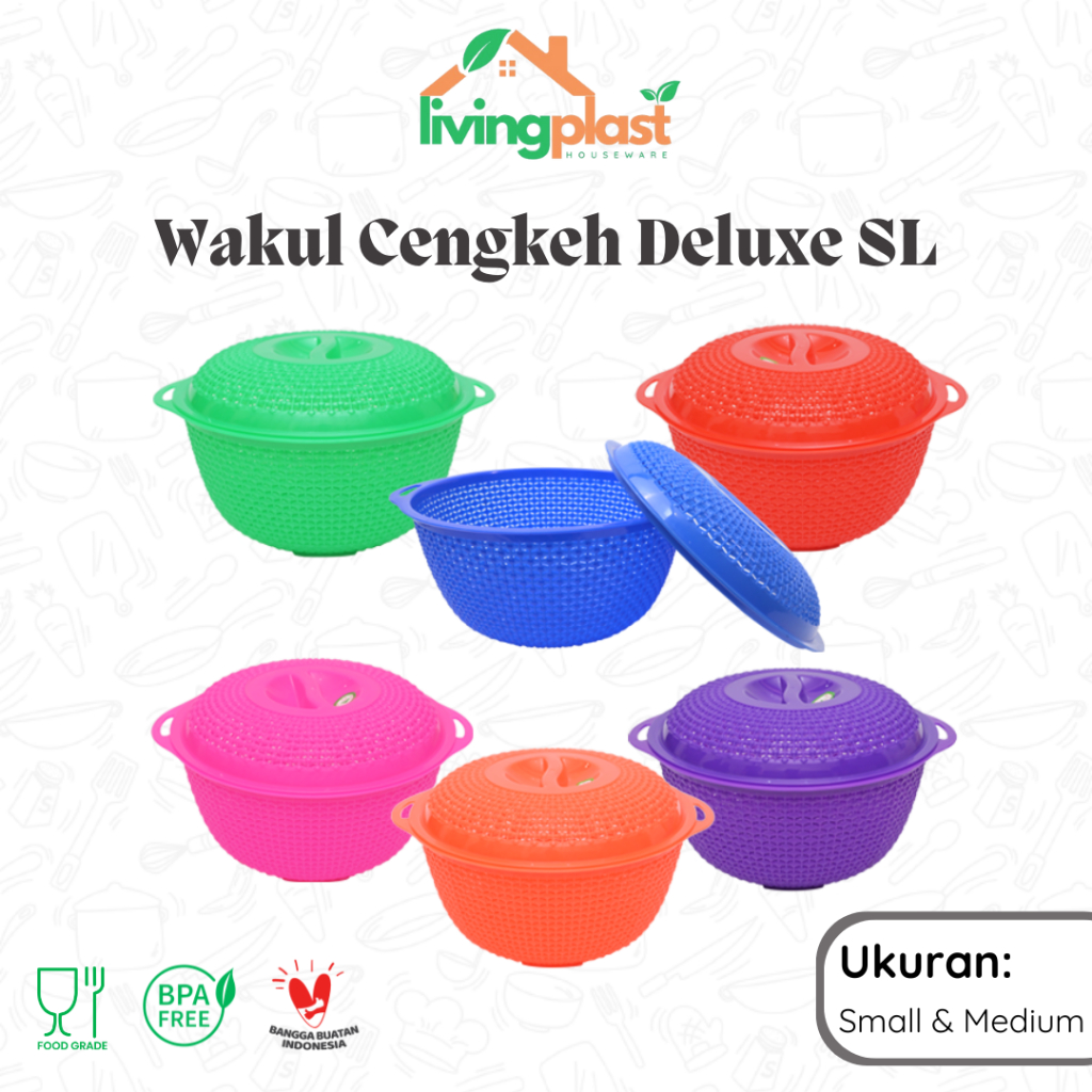 Wakul Cengkeh Deluxe SL / Bakul Cengkeh Deluxe / Bakul Nasi + Tutup / Wakul Plastik / Wakul Murah