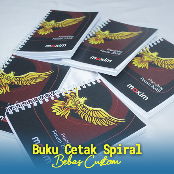 

Buku Desain Custom Cover Hard Ukuran A5, Buku Custom Berisi 100 Lembar. Buku Custom Finishing Jilid Spiral