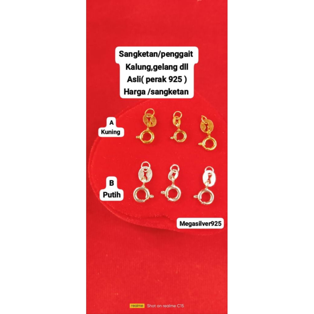 kaitan kalung dan gelang asli ( perak 925 )