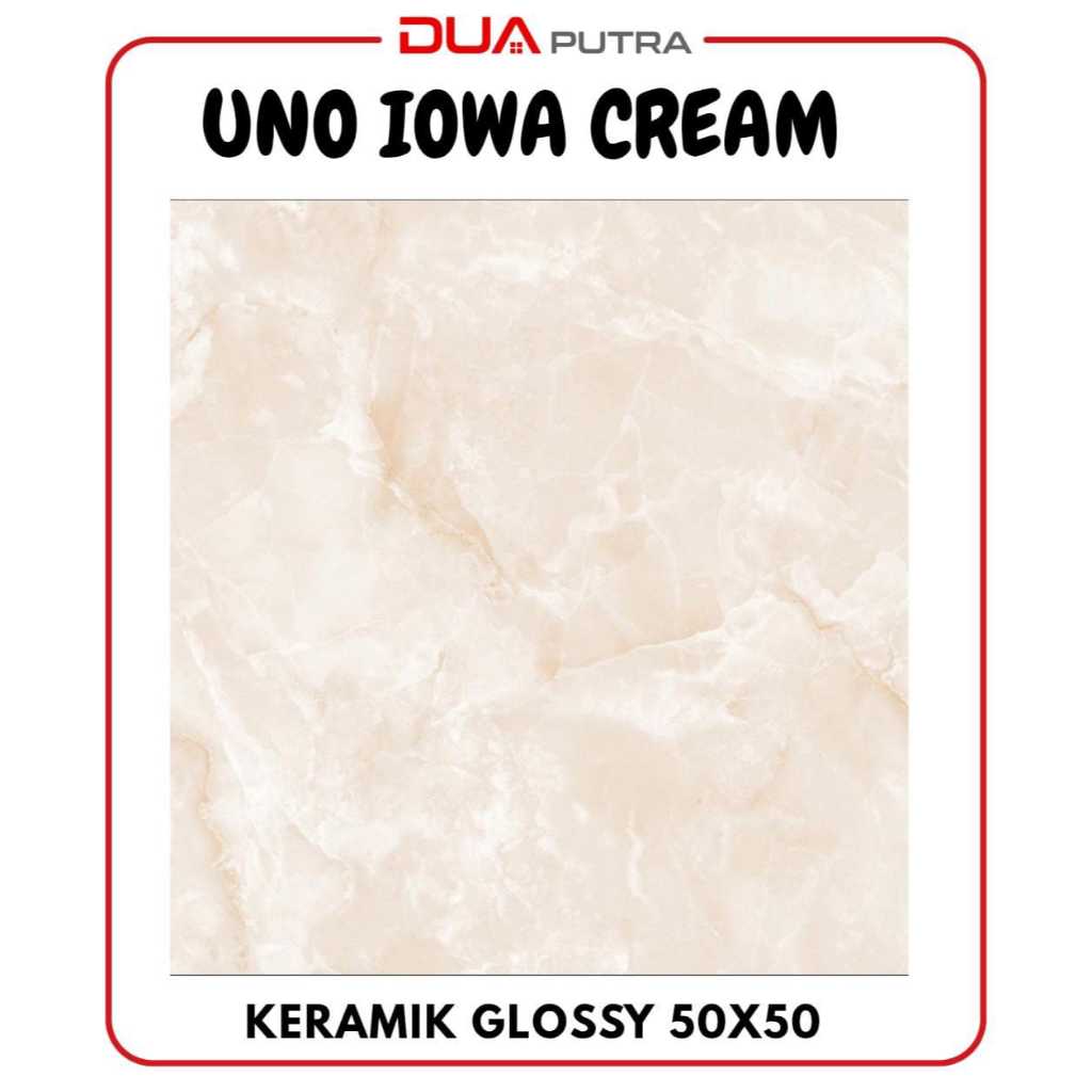 KERAMIK UNO 50X50 IOWA CREAM | KERAMIK LANTAI | KERAMIK DAPUR TERAS DINDING