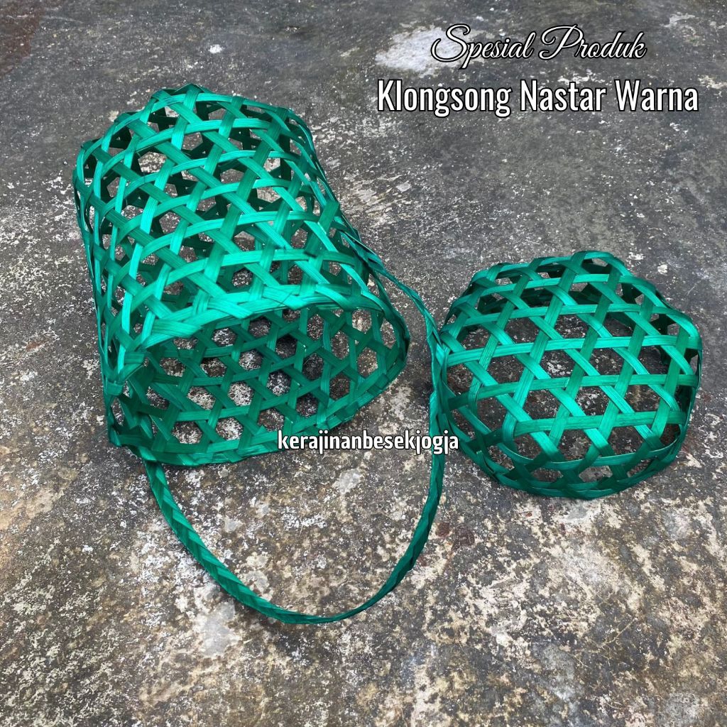 KLONGSONG NASTAR WARNA |  keranjang bambu tas bambu anyaman bambu kue kering toples kue