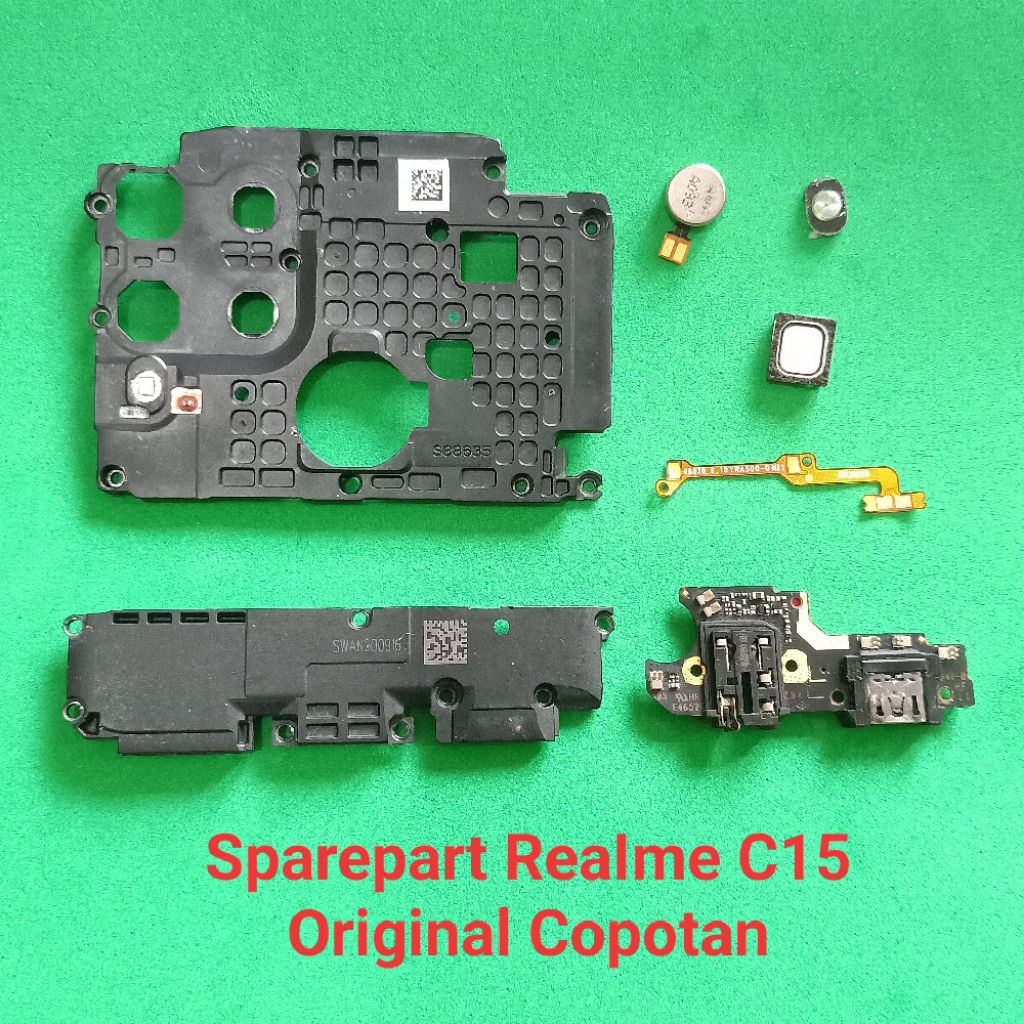 Sparepart Realme C15 Second Original Copotan  Buzzer Loudspeaker  vibrate  tutup mesin atas  Flexi l
