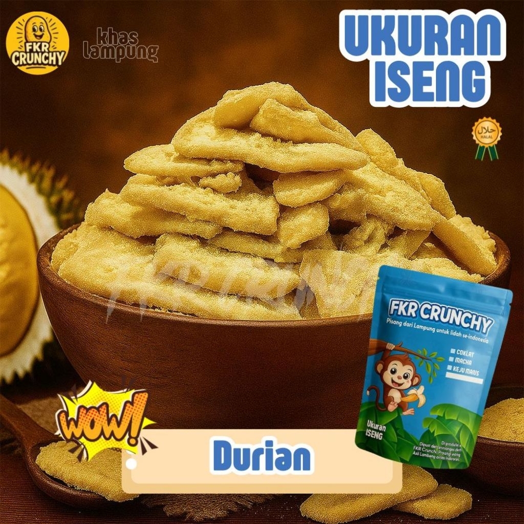 

Keripik Pisang Durian FKR CRUNCHY – Oleh-Oleh Lampung Rasa Durian yang Unik